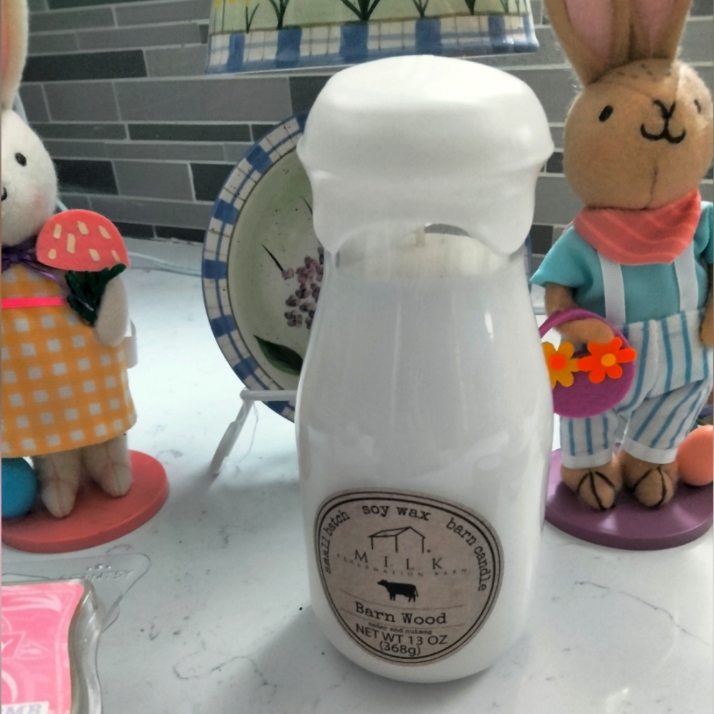 Milk Reclamation Barneoid Soy Wax Candle 🆕 Milk Bottle Style Farmhouse